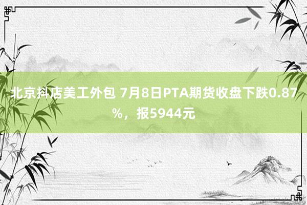 北京抖店美工外包 7月8日PTA期货收盘下跌0.87%，报5944元