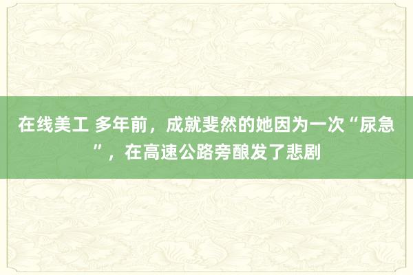 在线美工 多年前，成就斐然的她因为一次“尿急”，在高速公路旁酿发了悲剧